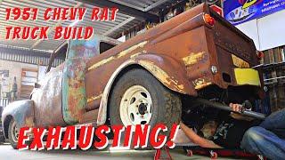 Building an exhaust system from scrap - 1951 Chevy Budget Rat Truck Build