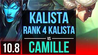 KALISTA vs CAMILLE (TOP) | Rank 4 Kalista, Rank 10, KDA 7/1/2 | EUW Challenger | v10.8