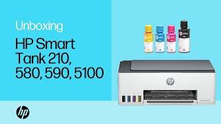 How to unbox & set up | HP Smart Tank 210 580 590 5100 printers | HP Support