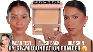 *new* NATASHA DENONA HY-GLAM FOUNDATION POWDER  REVIEW + 12HR WEAR TEST *oily skin*|MagdalineJanet