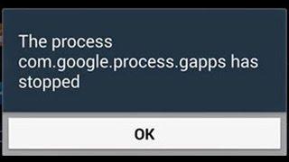 Fix Unfortunately the process com.google.process.gapps has stopped in Android|Tablet