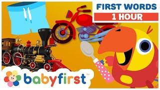 Toddler learning videos with Larry Vocabularry | First & New words for kids | 1 Hour | Baby First TV