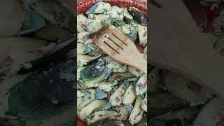 CHEESY BAKED MUSSEL #satisfying #shorts #viral