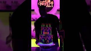 This cake glows in the dark #shorts