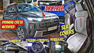 CRETA FACELIFT 2024 MODIFIEDBASE E TO SX MODIFIED  Hyundai CRETA DRL FREE FREE FREE #cretafacelift