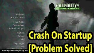 Call Of Duty 4 : Modern Warfare Multiplayer Crash On Startup [Solved]