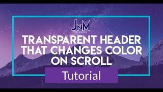 Divi Transparent Header with Color Change on Scroll