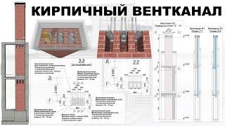 Проект кирпичного вентканала в частном доме с гильзованием каналов