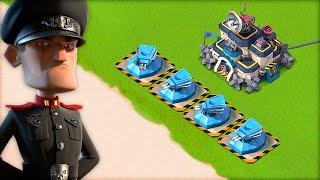 Boom Beach 4 MAX Shock Blasters vs Defending Hammerman