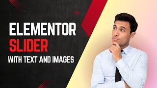 How to design Elementor slider with text and image