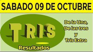 Resultado del sorteo de Tris de la Una, Tres y Extra del Sábado 9 de Octubre de del 2021  