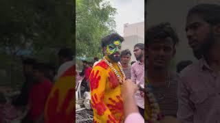 Lokesh Pothraj getting ready at babloo Pothraj Thotella procession 2025