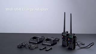 eSynic 2Pcs UV-5R Professional Walkie Talkie