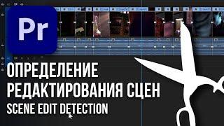 ️Определение редактирования сцен, Scene Edit Detection в Adobe Premiere Pro 2020 14.4 сентябрь 2020