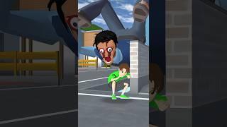 The giant police monster returns in search of yuta aida #shortvideo #sakuraschoolsimulator #monster