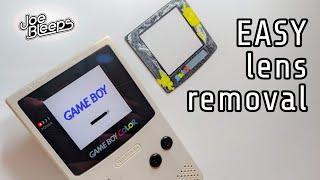 Game Boy screen lens removal and replacement the easy way