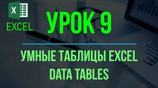 Обучение EXCEL. УРОК 9: Умные таблицы EXCEL (динамический диапазон, DATA TABLES).