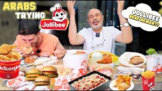 ARAB Dad Tries Jollibee For The FIRST TIME! (Filipino Fast Food) 