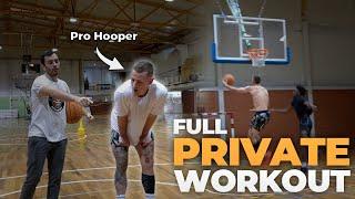 PRIVATE Pro Basketball Skill Workout with OVERSEAS TRAINER // Live 1v1s and Situationals