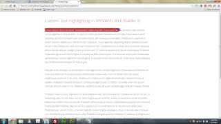 How to make custom highlighted text in WYSIWYG Web Builder 8!