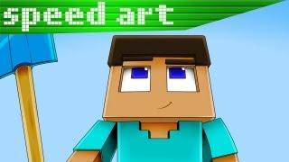 minecraft steve speed art