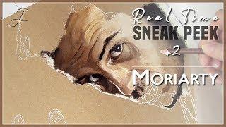 Real Time Sneak Peek #2: Moriarty (Andrew Scott) - Sherlock | Pastel Portrait Drawing Painting