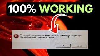 The Exception Unknown Software Exception 0xe0434352 Error In Windows 11 FIXED