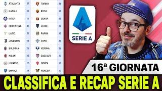 CLASSIFICA SERIE A | ATALANTA ️ BOLOGNA ⏫ NAPOLI  INTER  COMO, VENEZIA E LECCE  RECAP 16°