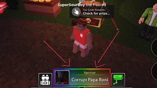 CLAIMING SUPER RARE CORRUPT PAPA RONI FROM TOY CODE - Roblox Survive the killer