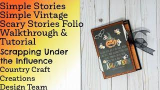 Simple Stories Simple Vintage Scary Stories Folio - Walkthrough and FREE Tutorial