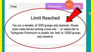 How to Fix Telegram Channel Create Limit Reached Problem Solve