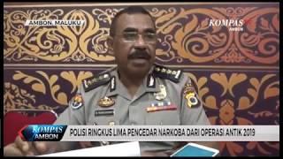 POLISI RINGKUS LIMA PENGEDAR NARKOBA DARI OPERASI ANTIK 2019