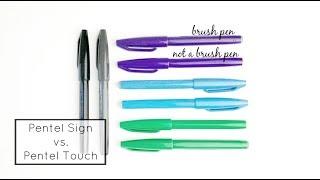 Pentel Touch Brush Pen vs. Pentel Sign Pen | Which Pentel Pen to use for Handlettering