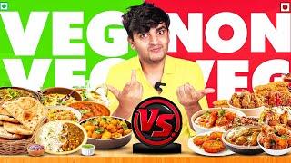 Trying Top Veg vs Non Veg Food