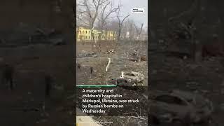 Children's Hospital in Mariupol Damaged by Russian Strikes