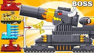 Monster tank: HYBRID BULLDORA vs MEGA TANK  - Cartoons about tank/Nina tank cartoon