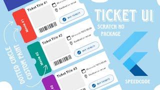 Flutter UI Design | Dotted Circle line, Custom Paint | Ticket design from Scratch no packages.