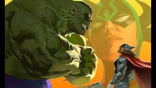 Hulk Takes Thor Out of Hell After a Fierce Fight that Destroys Much of Hela's Kingdom