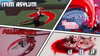 The Red Mist In Different Roblox Games (Showcase In Item Asylum, Sakura Stand, Allusions, & More!)