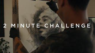 2 Minute Drawing Challenge | Charcoal Portrait Drawings