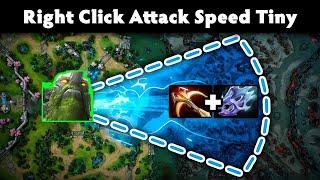 Insane Right Click Attack Speed Tiny 35Kills Daedalus + Moon Shard Builds Dota 2