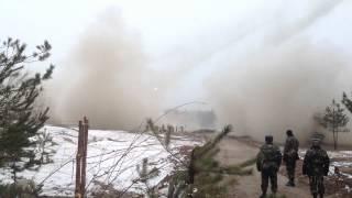 BM-21 Grad rocket launcher system - Shooting on the range 14 March, 2013