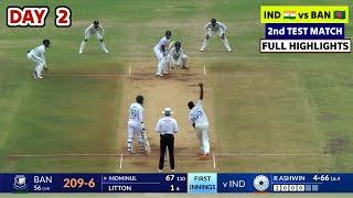 India vs Bangladesh 2nd Test Highlights 2024 | IND vs BAN 2nd Test Day 2 Full Match Highlights 2024