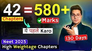 Neet 2025: Score 560+ from 40 Chapters | Neet 2025 High Weightage Chapters to Score 600+ in 4 Months