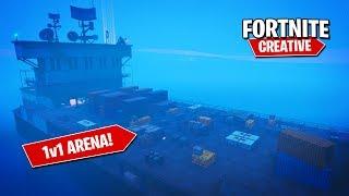 Building a 1v1 Deathmatch Map in Fortnite - Shipment (Speed Build)