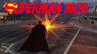 GTA 5 MODS | SUPERMAN MOD!! | THE MAN OF STEEL!! | SURPRISE BATTLE!! | (GTA 5 Mods Gameplay)