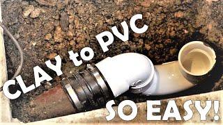 How to Connect Clay Pipe to PVC