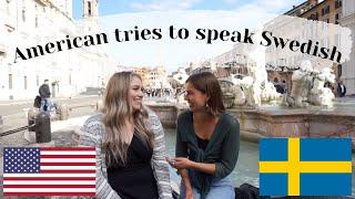 Teaching my American Friend Swedish in Piazza Navona | w/ Alyssa Mae Friend