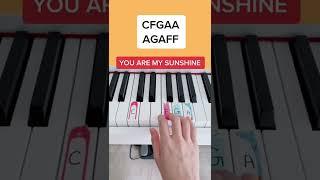 EASY MUST LEARN Song for Beginners!! #easypianotutorial #pianobeginner #youaremysunshine