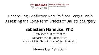 Sebastien Haneuse Seminar, November 13, 2024